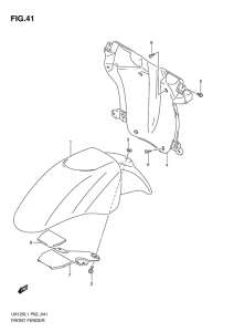 UX125 Переднее крыло