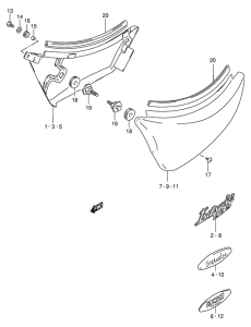 VS800 Обтекатель задний
