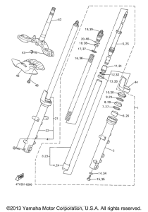 YZF600RMC Передняя вилка