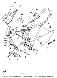 DT175E Frame - side cover