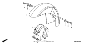 VT750CA Переднее крыло