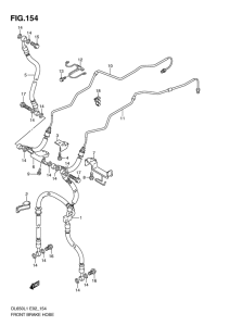 DL650 Передние тормозные трубки