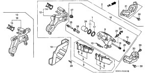 CR250R Задний суппорт