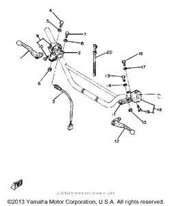 XT250H Handle switch-lever