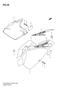 DR-Z400 Обтекатель задний