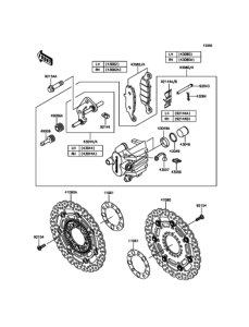 EX400 フロントブレーキ