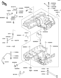 ZR1100 Картер двигателя