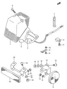 RMX250 Задний фонарь