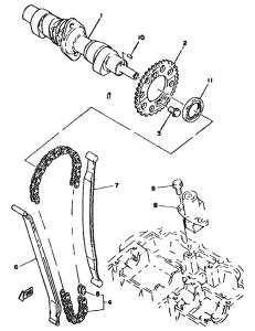 XS400 Camshaft. chain tensioner