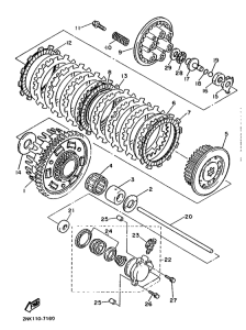 FZR750 Сцепление