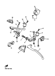 WR400F Interruptor  manillar&palanc