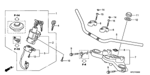XL125V Handle pipe / top bridge