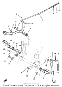 YZ80H Подножки
