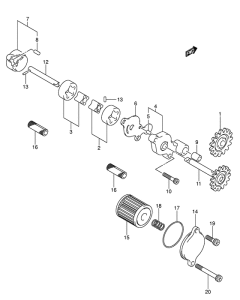 RM-Z450 Насос масляный  / фильтр масляный
