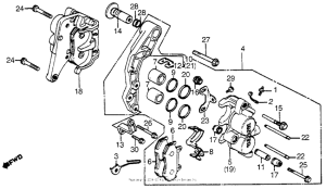 VF750C Передний суппорт