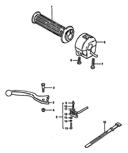 GS550 Right handle switch