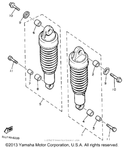 YX600W Амортизаторы задние