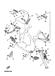 DT125RE Support & repose pied