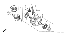 NX125 Crankshaft  / piston