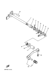 XT350'88 Вал переключения