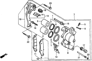 XR250L Передний суппорт