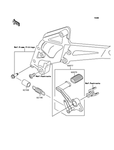 ZR250 Педаль тормоза