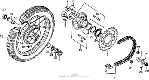 XL350 Переднее колесо