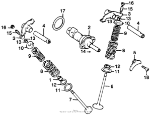 CT125 Camshaft + vavle