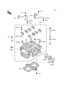 KLE500 Головка цилиндров