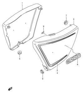 GN250 Обтекатель задний