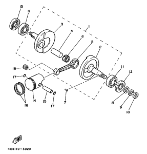 PW50 Коленчатый вал и поршни