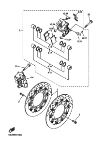 YZF-R6S Front brake caliper 2