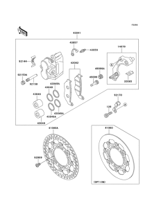 KX500 Передний суппорт