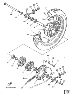 TDR250 Переднее колесо