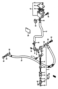 GSX-R1100 Задний тормозной цилиндр