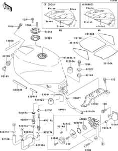 ZX750 Fuel tank(1 / 2)(zx750-l2)
