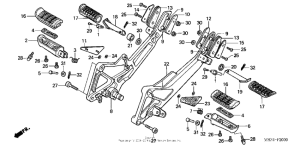 CB600F Подножки
