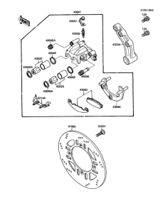EX250 Rear brake(-00398)