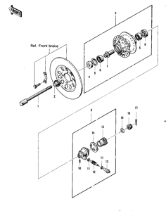KZ400 Передняя втулка
