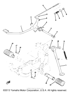 GTMXD Stand - footrest - brake pedal