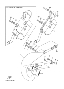 YZ125 Выхлопная система