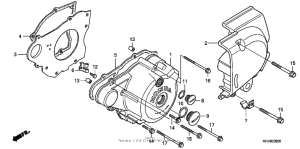 CB250 Крышка картера левая