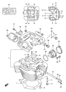 DR650 Головка цилиндров