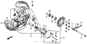 CB750 Cb750l rear wheel