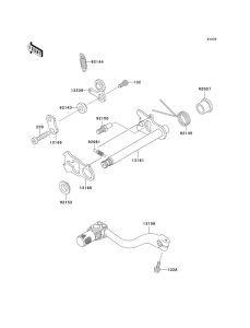 KX500 Механизм переключения передач