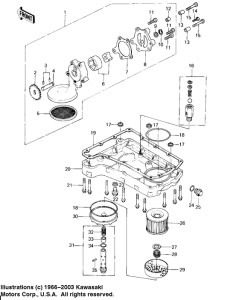 KZ650 Oil pump / oil filter / oil pan