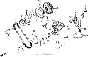 CX500 Oil pump + primary drive gear