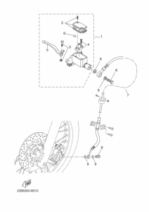 WR125X Передний тормозной цилиндр