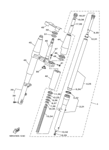 XVS650A Передняя вилка