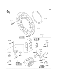 VN1500 Передний суппорт